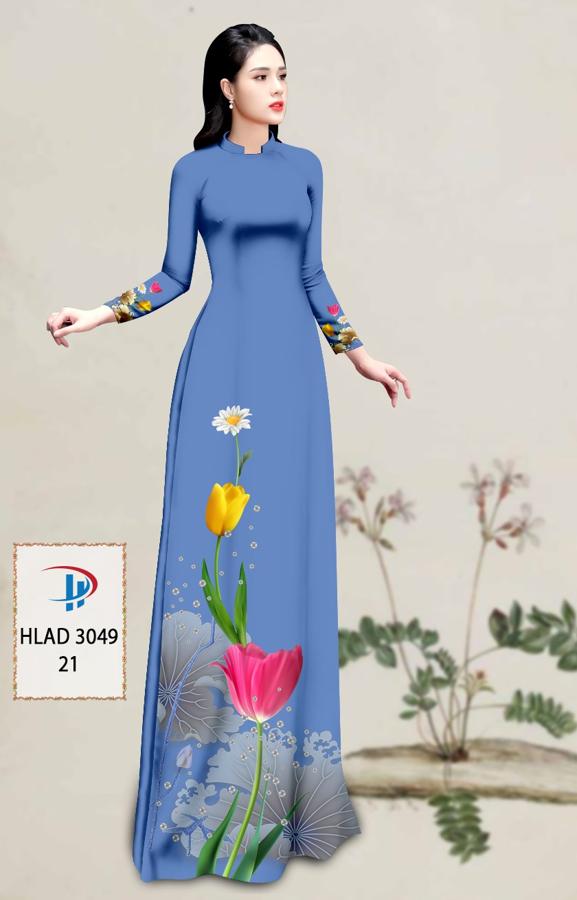 Vải Áo Dài Hoa Tulip AD HLAD3049 1